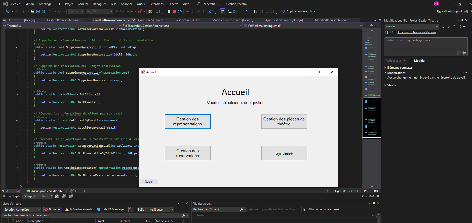 screenshot of the project